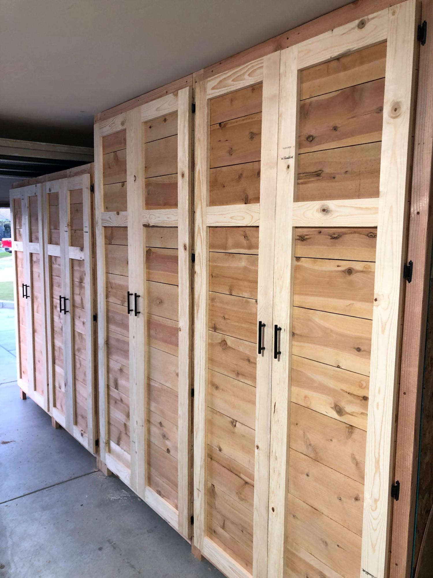 Garage Shelves Plan with Added Doors Built and shared by Jeremy Doyle